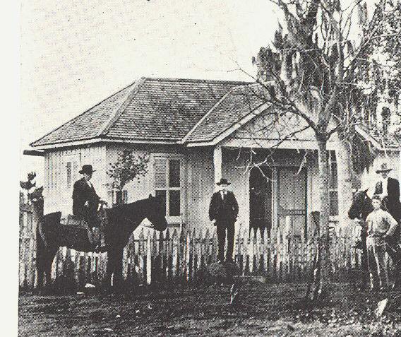 House, horse, men and their dress in 1908.