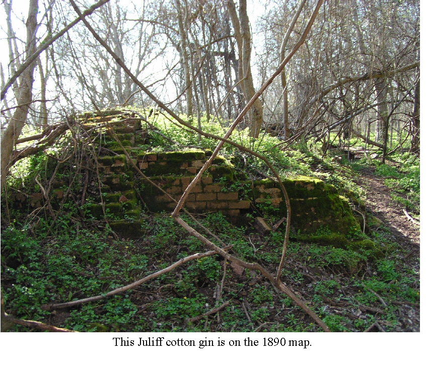 Homemade brick base for Juliff cotton gin.